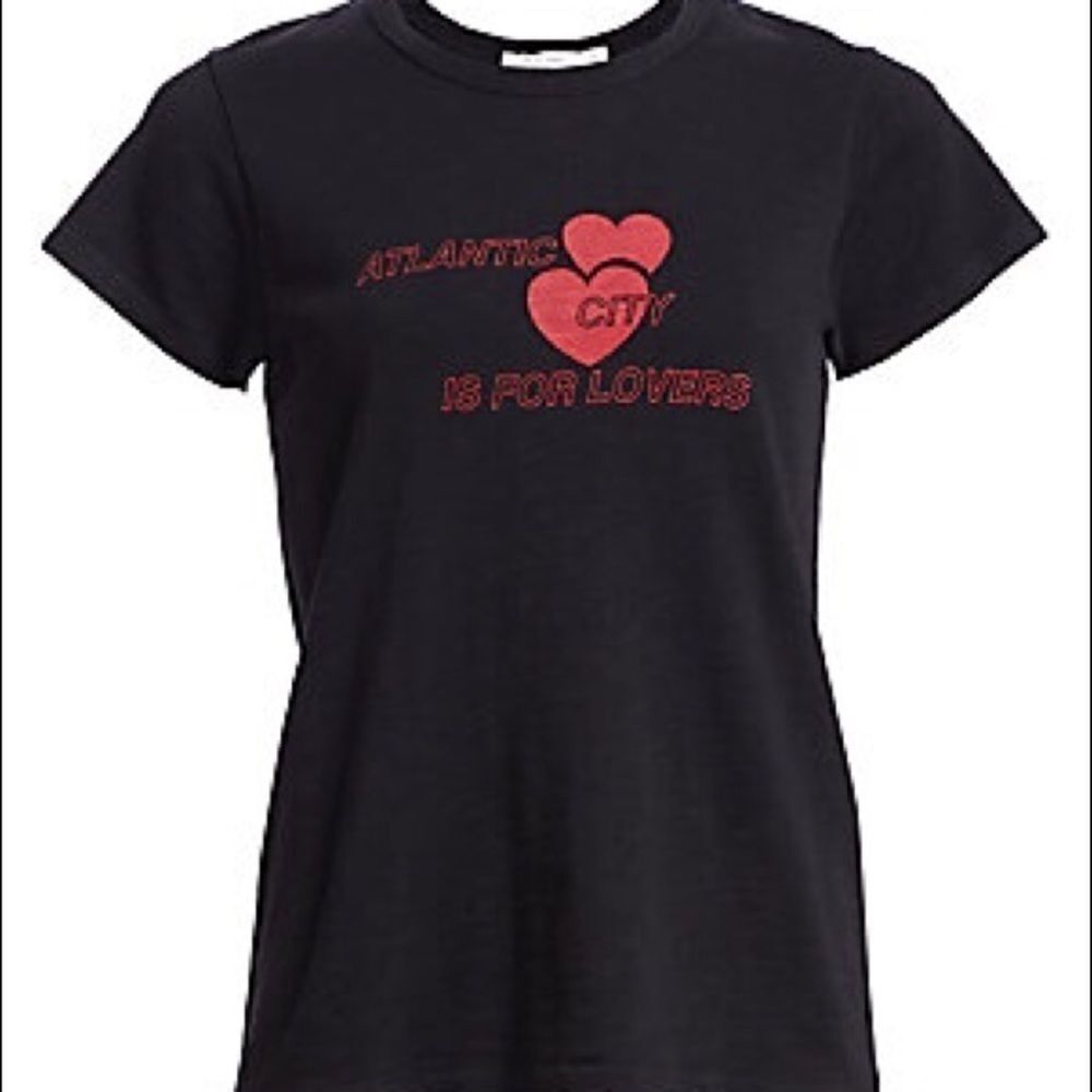 Rag & Bone Black W Red Short Sleeve Tee (New)